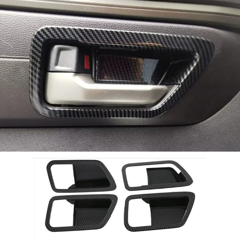 Carbon fiber interior door handle cup cover trim (4 pieces) for Toyota Tendera 2022 and 2023