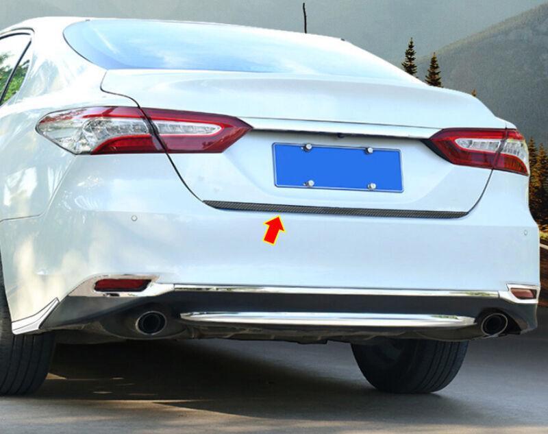 Carbon Fiber Steel Rear Door Trunk Lid Tailgate Strip for Toyota for Camry 2018-2022
