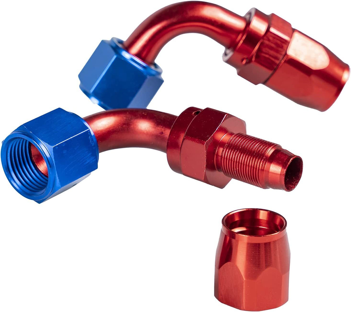 6AN 90-degree swivel hose end fitting for AN 6 braided fuel line end adapter