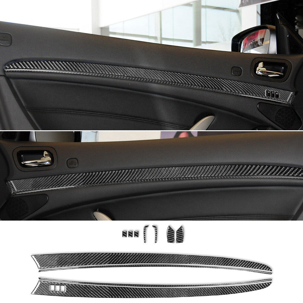 11¡ÁCarbon Fiber Interior Door Panel Trim Cover for Infiniti G37 2-Door 2010-2013