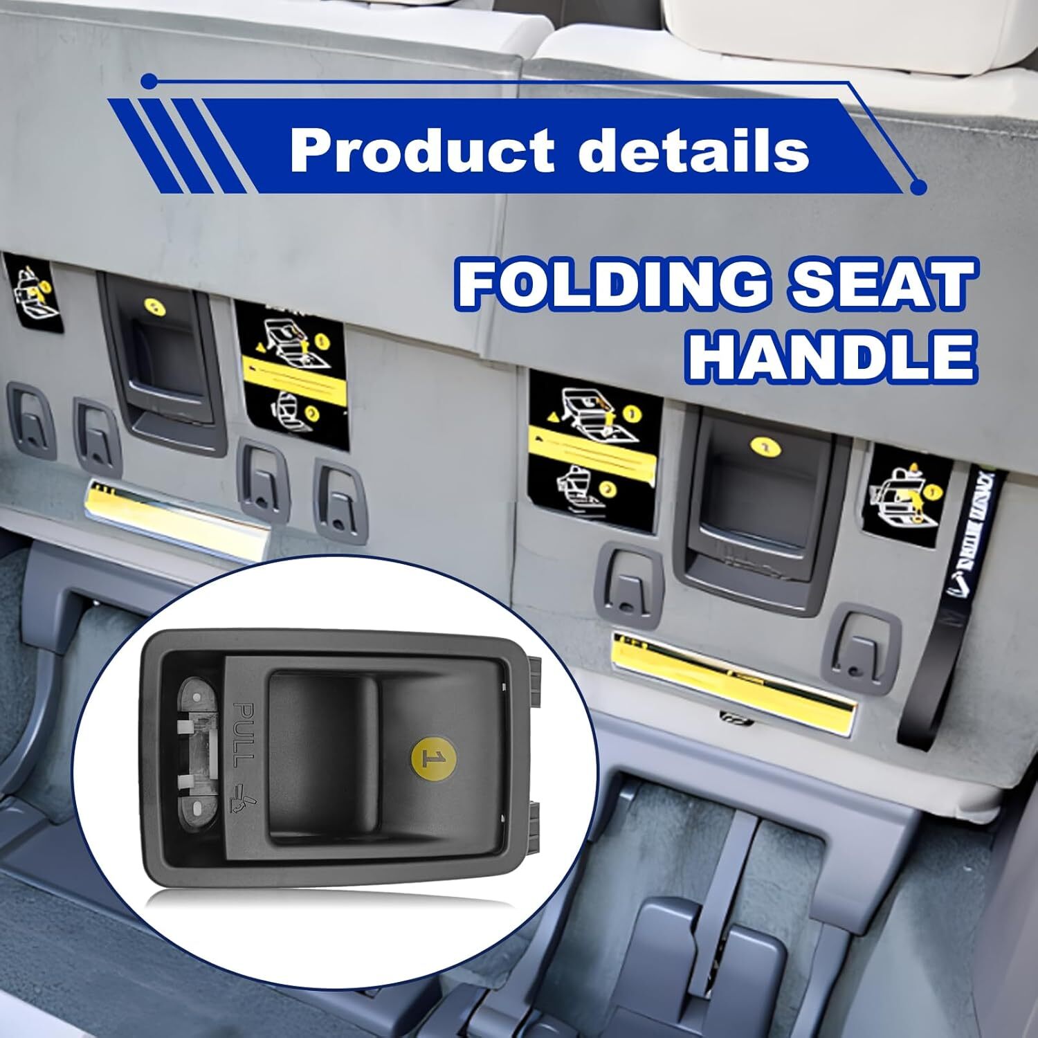 Gray Fit for Toyota for Sienna 2014-2018 Folding Rear for Seat Back Release Latch Handle