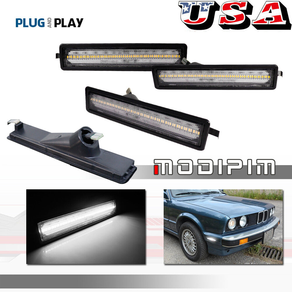 Transparent lens white front and rear corner light kit for BMW E30, E32, E34, 3, 5, 7 series