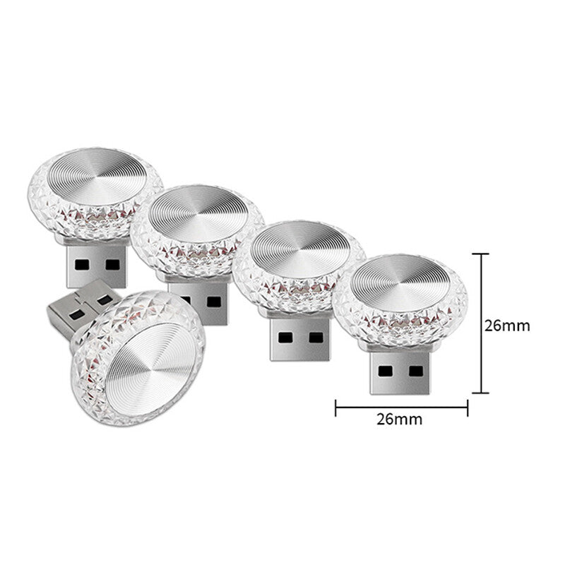 1Pc for Mini LED USB Light Car Interior Light Atmosphere Ambient Lamp Multicolor