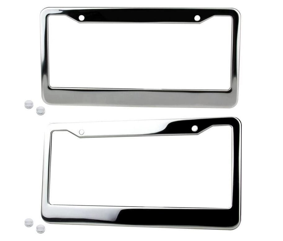 2-piece car license plate frame cover cap rear boot trunk chrome plating suitable for Nissan
