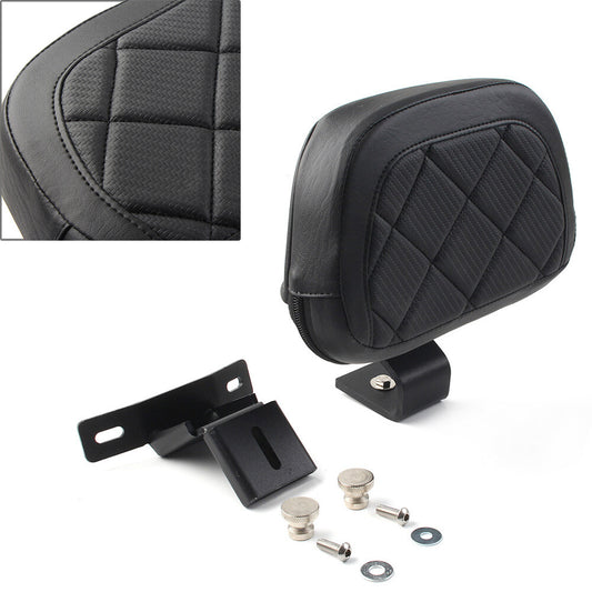 Front Driver Rider Backrest Pad for Harley Touring CVO Road Electra Glide Black