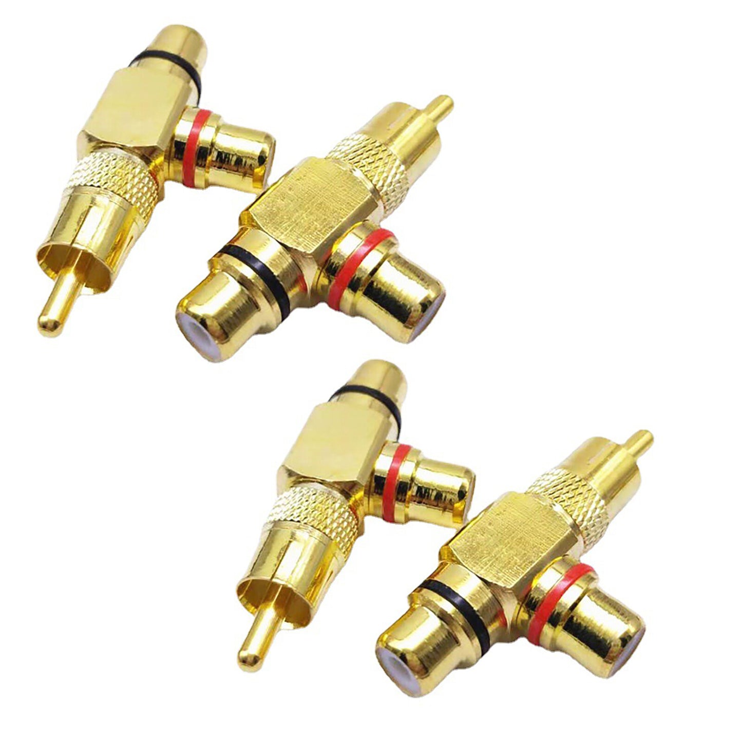 4 Pcs Connector Adapter 1 Male and 2 Female Durable Replacement Parts