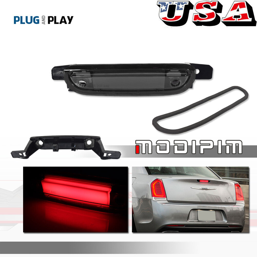 One smoke lens LED rear high mount third brake light for 2015-23 for Chrysler 300