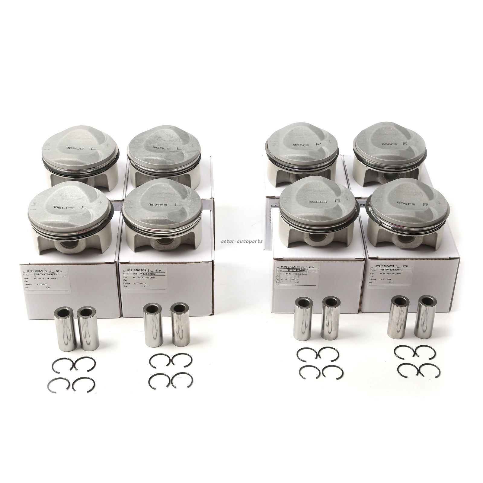 Piston Ring Assembly Kit Fit for Audi RS5 Coupe/Sportback 07L107065AC 077198151M
