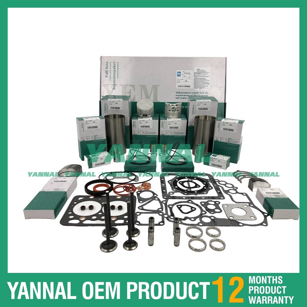 Z482 Engine Overhaul and Reconstruction Kit STD with Liner for Kubota T1600H Tractors