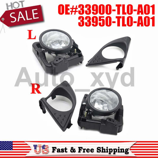 US stock L+R fog light cover replacement parts for Acura TSX 2009-2010 2.4L, 2.4L, and 3.5L models.