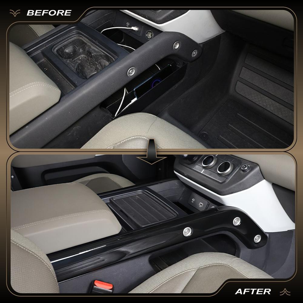 for Land Rover for Defender 20-23 Black Center Console Side Bars Frame Cover Trim 2x