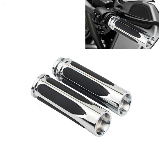Chrome Handlebar Hand Grips for Harley Touring Road Glide Dyna Softail Sportster