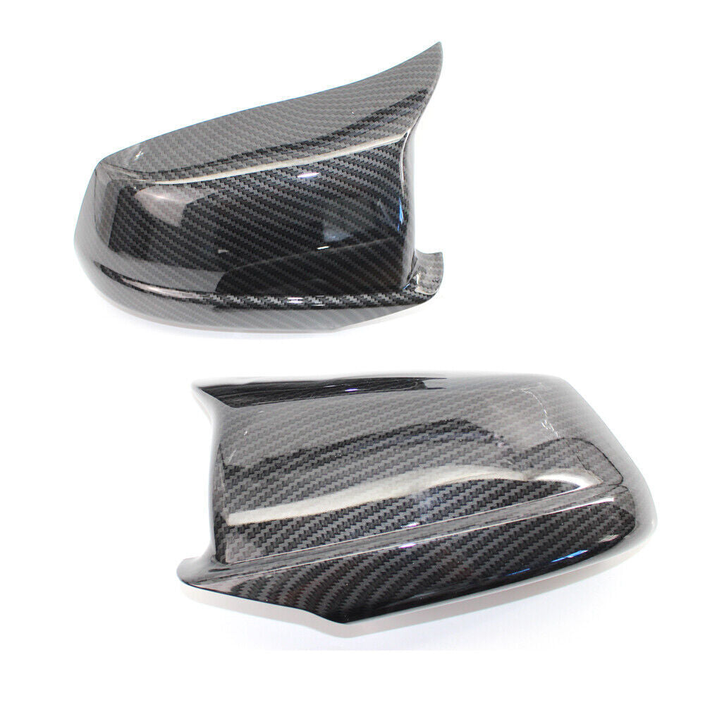 Two carbon fiber side mirror caps for BMW F10 535i 550i 530d 528i (2011-2013)
