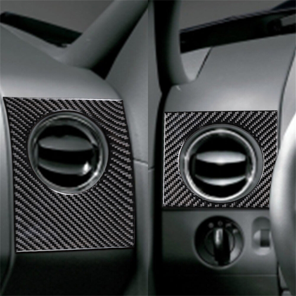 2¡ÁSoft Carbon Fiber Side Air Vent Outlet Panel Cover for Ford F150 FX4 2004-2008