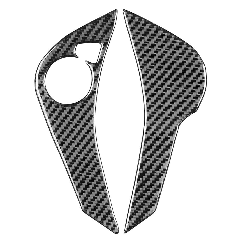 2PCS Steering Wheel Button Cover Carbon Fiber for Honda Accord 2013-2017 Black
