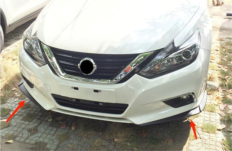 for NISSAN Altima 2016-18 Black Front Bumper Lid Spoiler Corner Guard Cover Trim