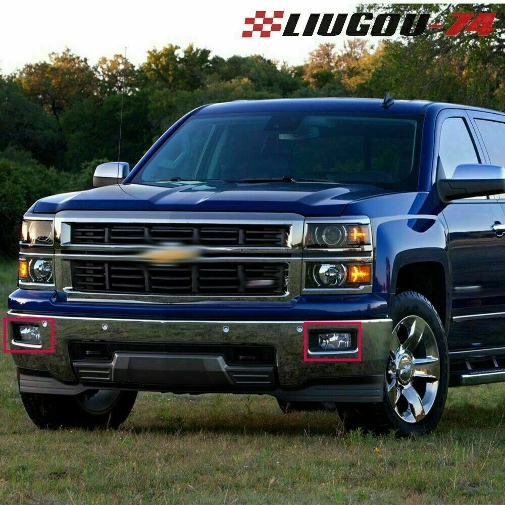Bumper driving fog lights suitable for Chevrolet Silverado Tahoe Suburban transparent lens 07-13