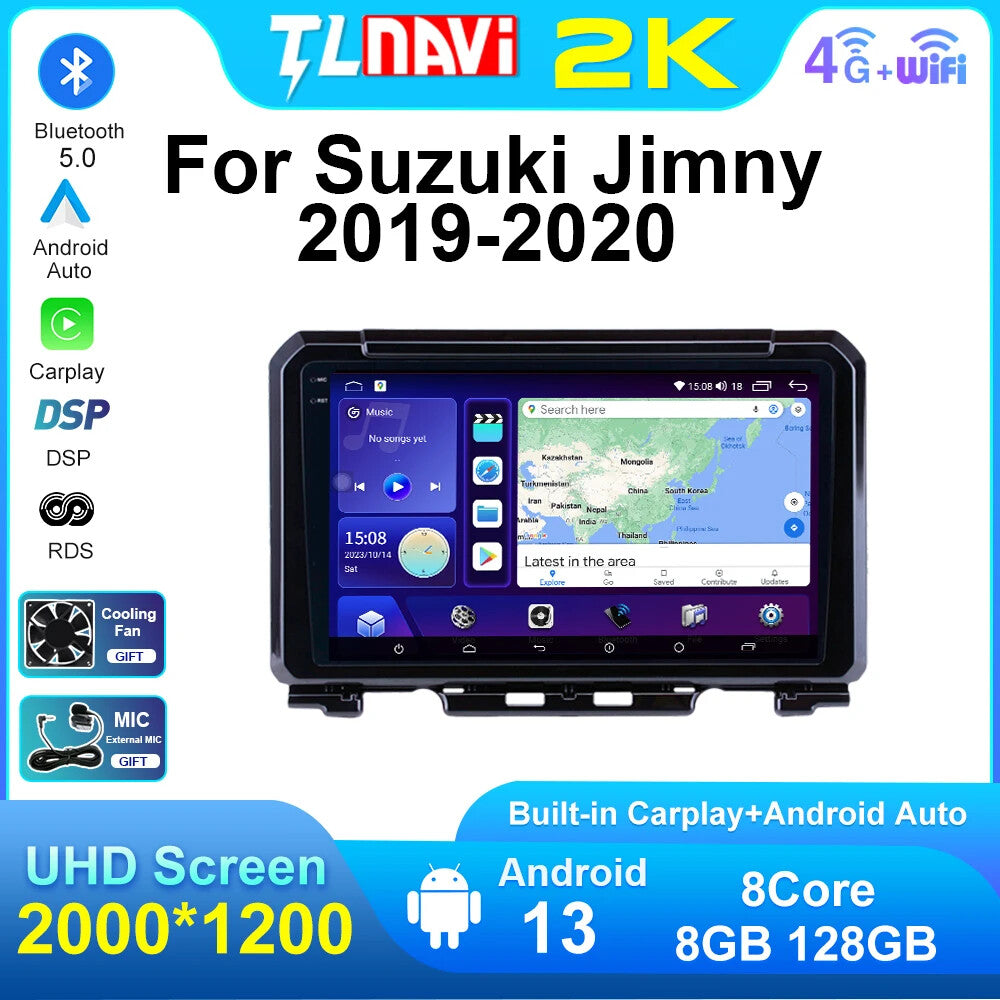 for Suzuki for Jimny Multimedia Player Screen Android Auto Car Radio GPS Navigation
