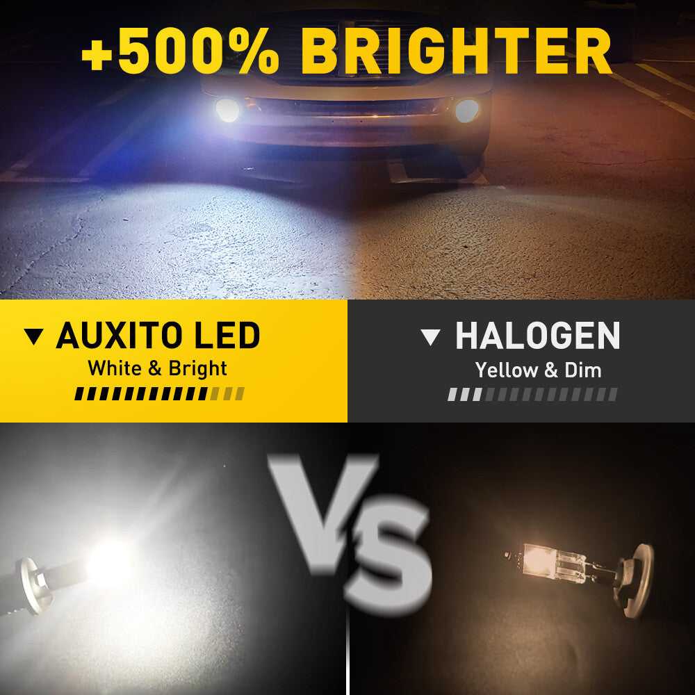 AUXITO 880 LED Fog/Driver Bulb 6500K Xenon White 892 890 893 899 2PCS
