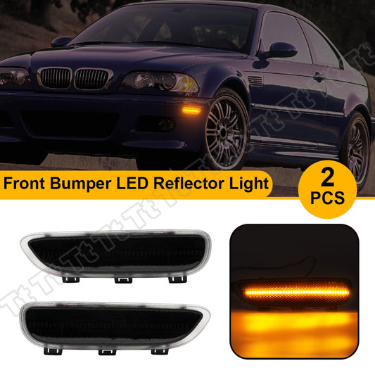 Suitable for 99-03 for BMW E46 2D Coupe and 01-06 E46 M3 LED bumper side marker reflectors.