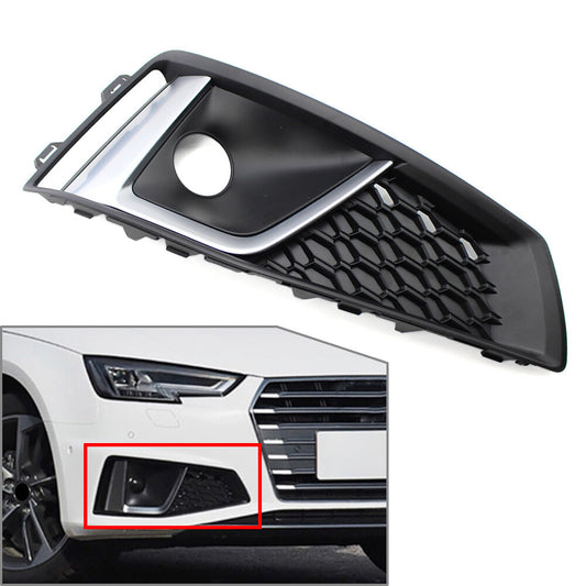 Front Bumper Grille Right Fog Light Lamp Cover for Audi A4 B9 S4 2018-20