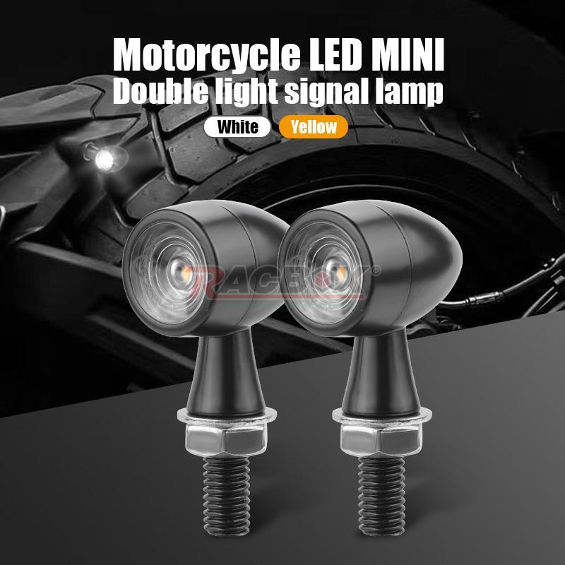 4X Motorcycle LED Bullet Turn Signal Running Light Blinker For Bobber Cafe Racer