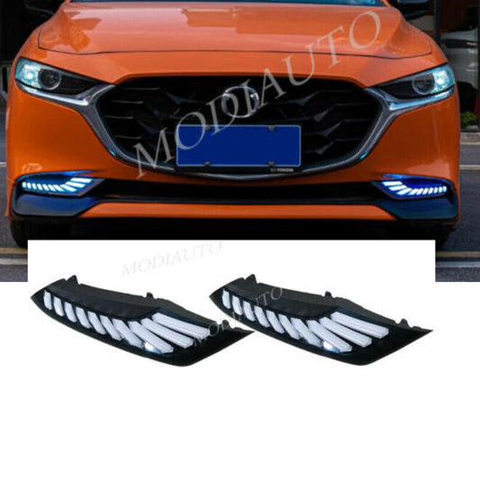 For 2019-21 for Mazda 3 Sedan DRL LED daytime running lights Turn signal light lamp