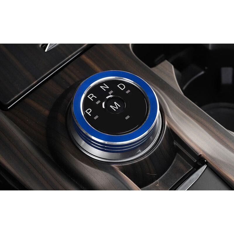 Central Console Gear Shift Knob Ring Fit for Ford Explorer 20-2022 Blue Aluminum