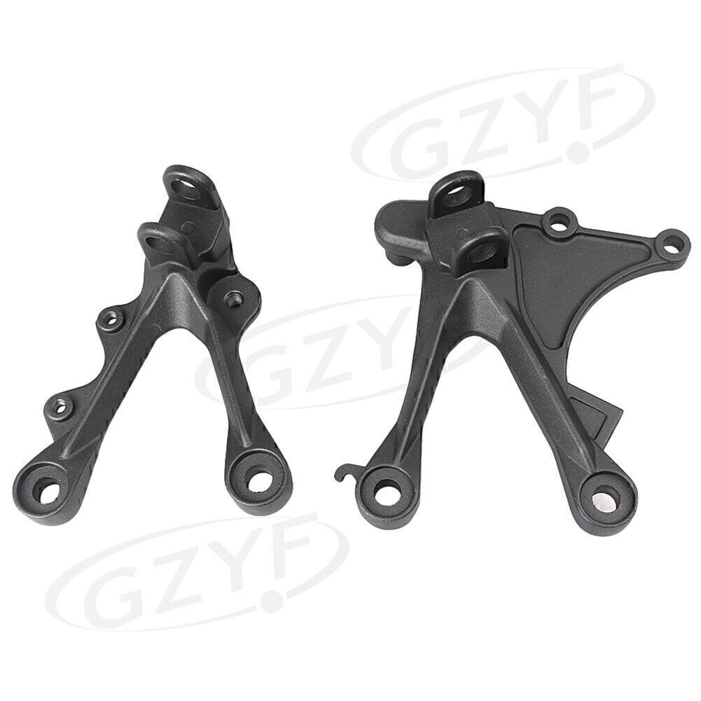 Abrasive Rearset Footrest Assembly Kit for Kawasaki ZX6R 2005-2008 Black