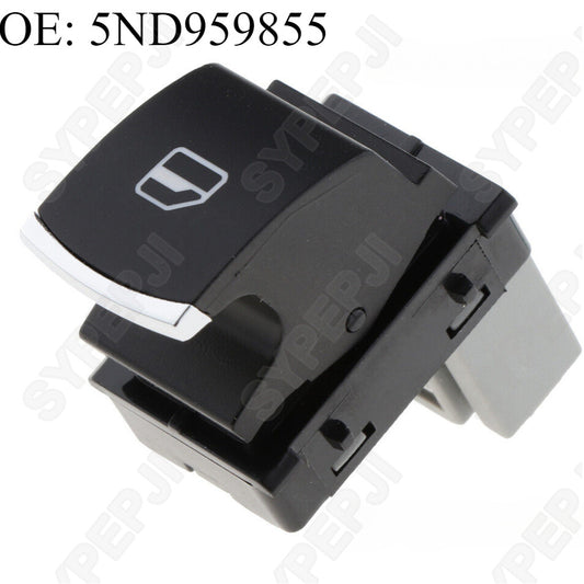 5ND959855 Chrome passenger window switch suitable for Volkswagen for Golf , for Jetta MK5, MK6, for Passat , and for Tiguan .