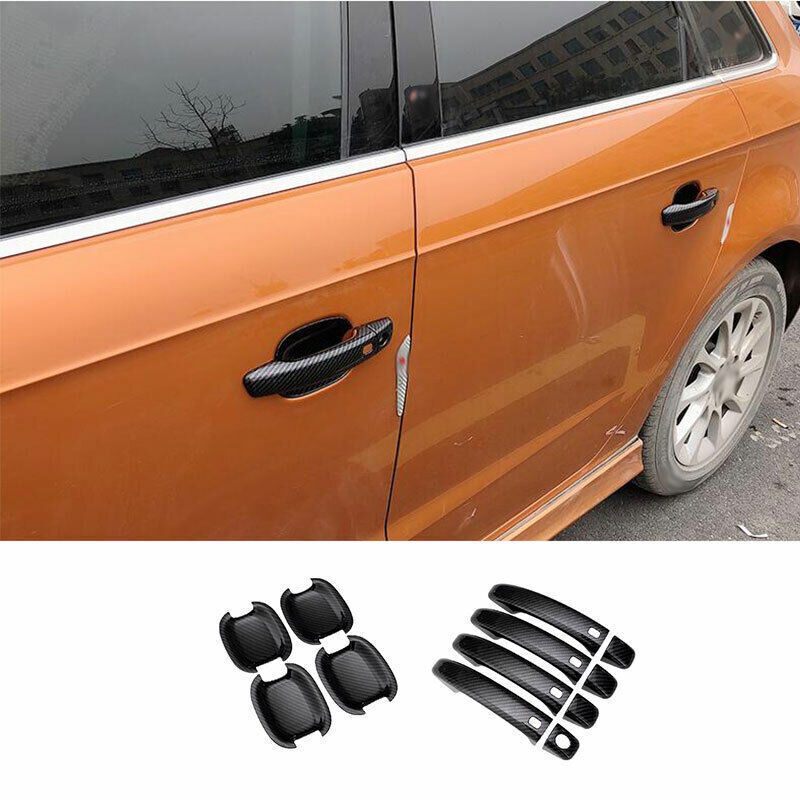 Fit for Audi Q5 2009-2016 ABS Carbon Fiber Out Side Door Handle Bowl Cover Trim