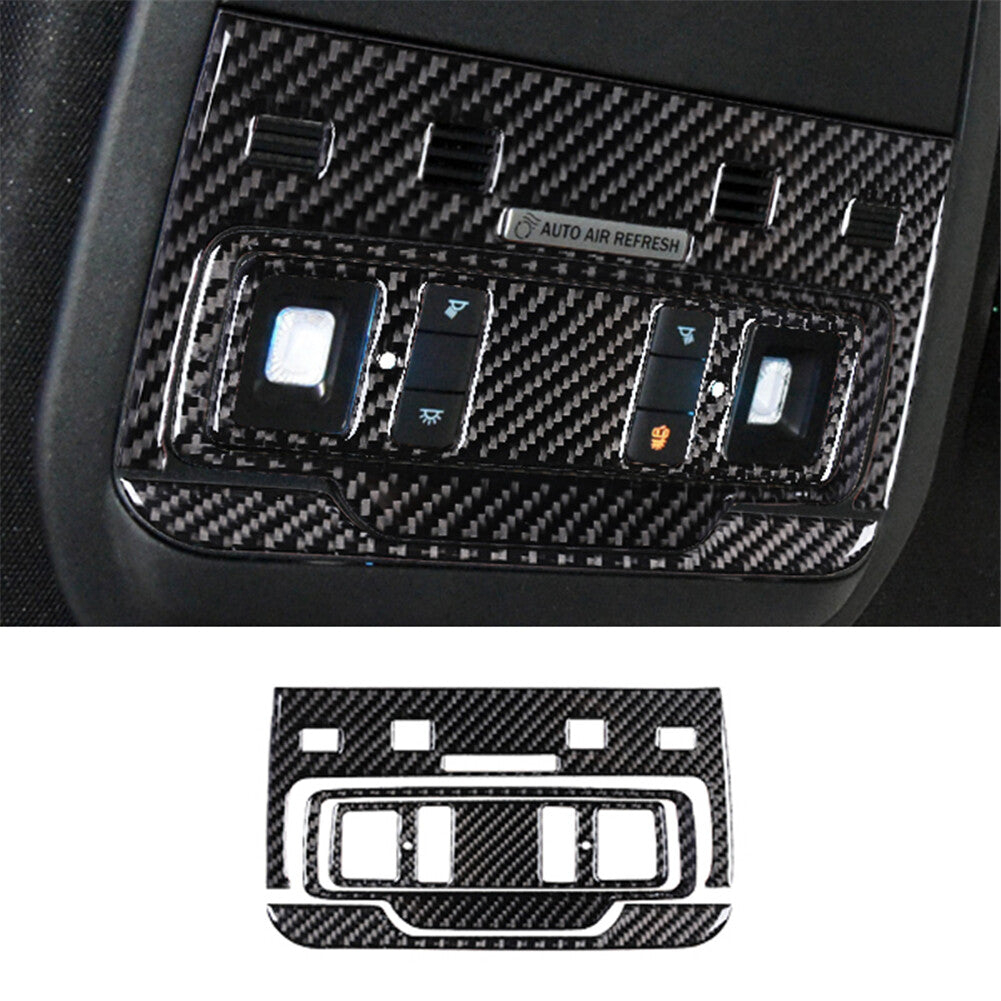 Carbon Fiber Overhead Reading Light Panel Trim for Ford for Mustang Mach-E 2021-2022