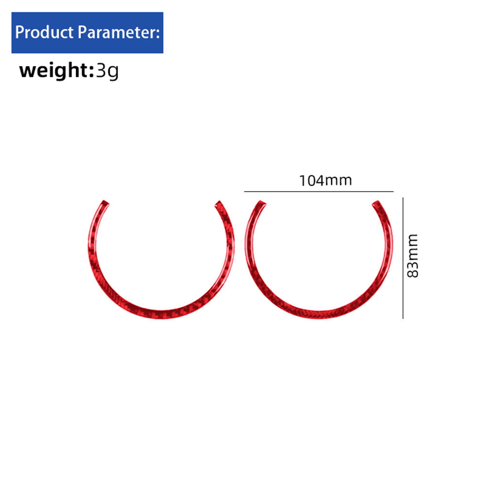 Red Carbon Fiber Door Handle Cover Trim Fit for Mini Cooper R55 R56 2007-2011