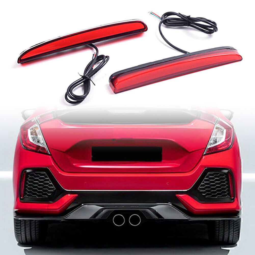 Sequential Reflector LED Brake Light Fog Lamp Fit for Honda for Civic Hatchback 2017-20