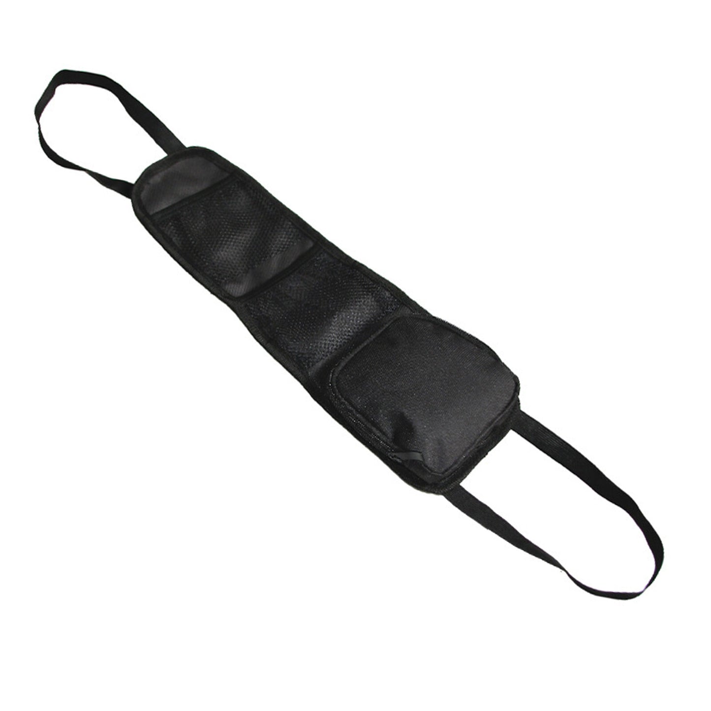 Durable Portable Oxford Cloth Car for Seat Side Back Black Storage 2 Mesh Pocket Bag