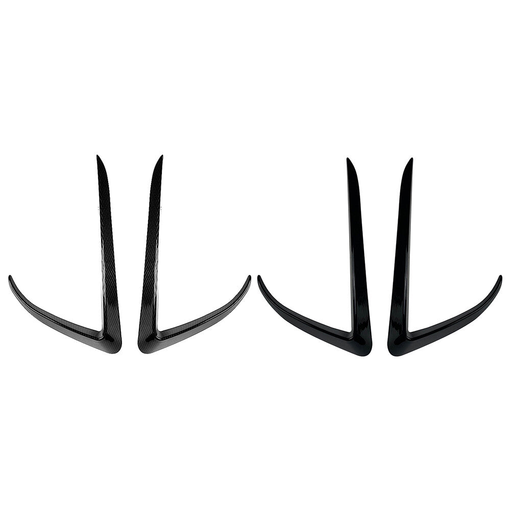 Carbon Fiber Car Front Fog Light Lamp Eyebrow Cover Trim for Tesla Model X 15-20