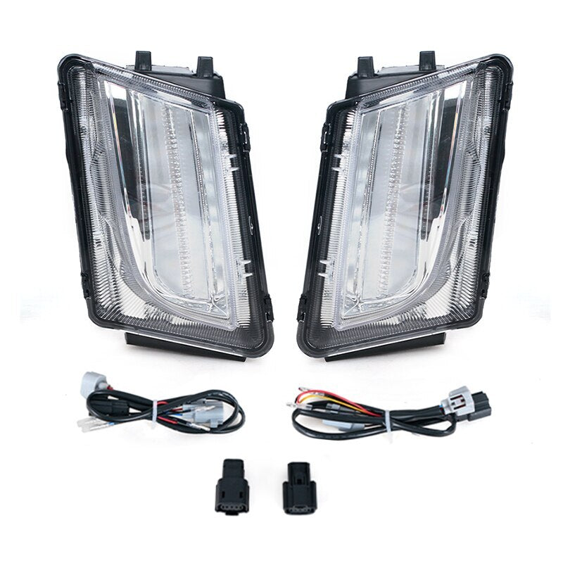Pair Front LED Bumper Headlights Fog Lights for Cadillac ATS 2013-2016