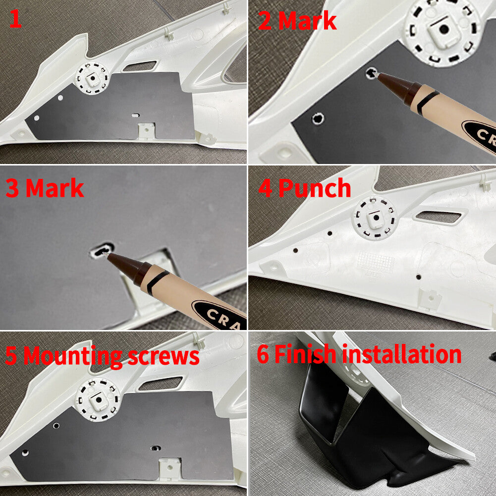 Fixed front boiler wing for BMW S1000R and M1000RR, 2019-2022, carbon fiber.