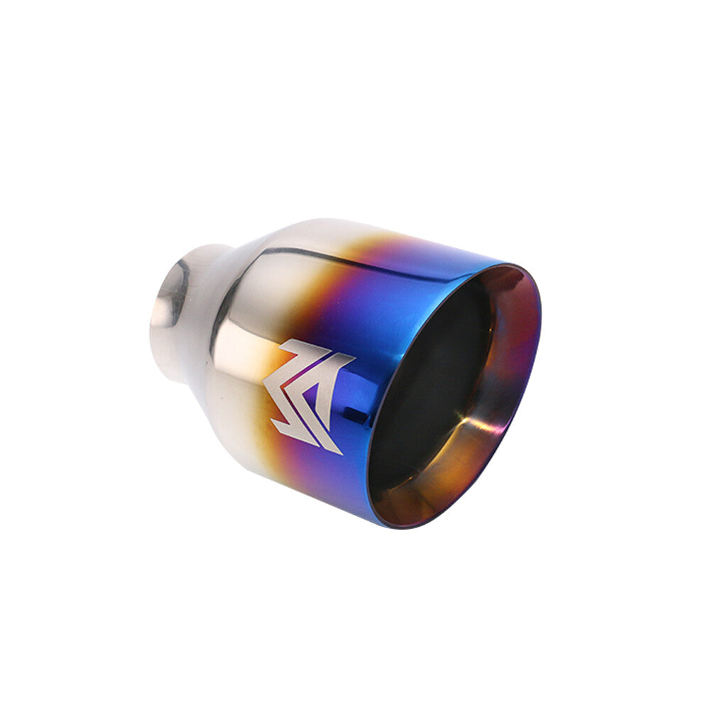 1x Universal 2.5'' inlet 4.5''OD Exhaust End Tips Blue Exhaust Tip 2.5in Tip