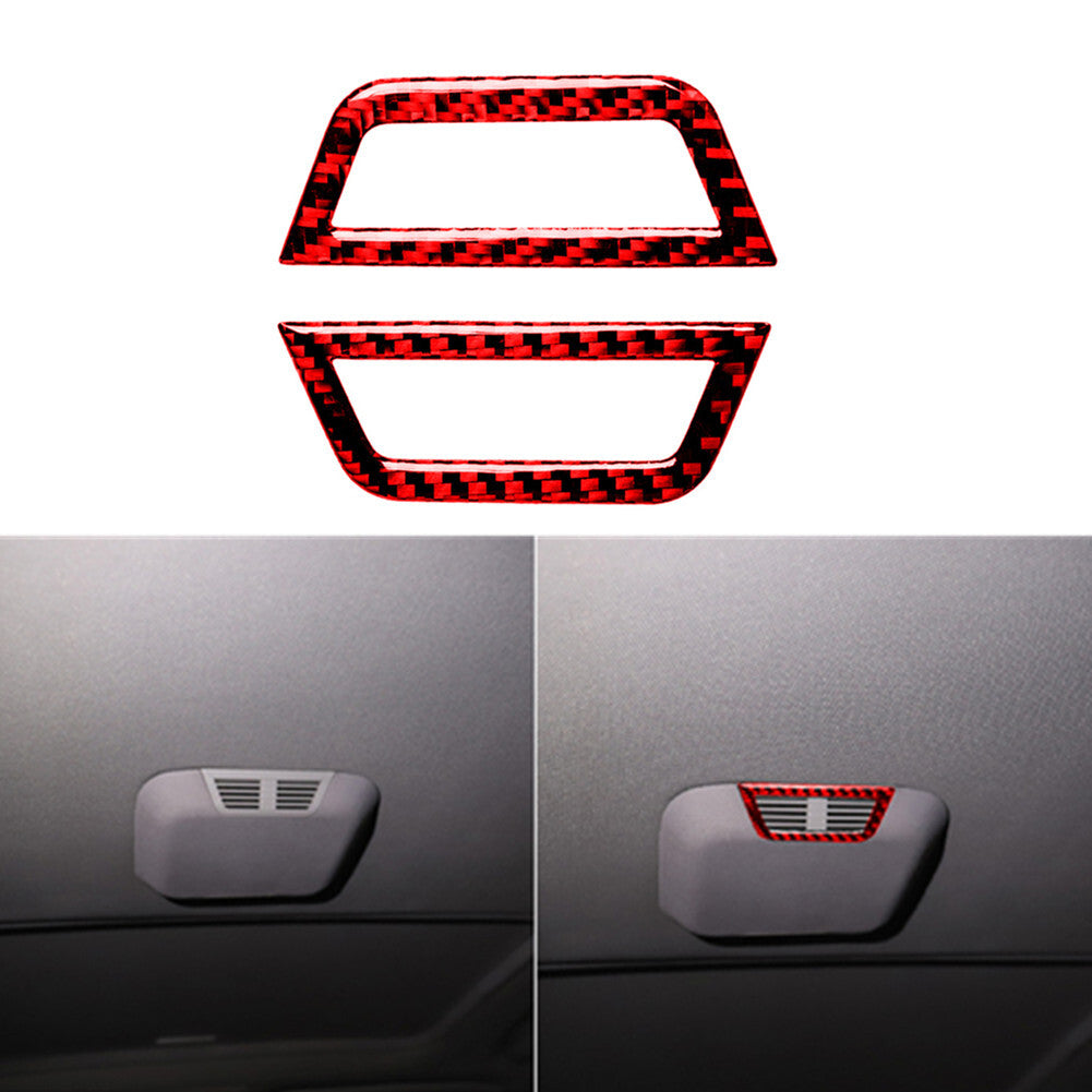 2x Red Rear for Seat Roof Air Vent Outlet Cover Trim for BMW 3 Series E46 1998-2005
