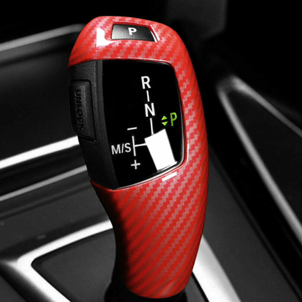 1pcs for BMW F20 F22 F30 F32 X3 X4 X5 X6 Red Carbon Fiber Style Gear Shift Cover
