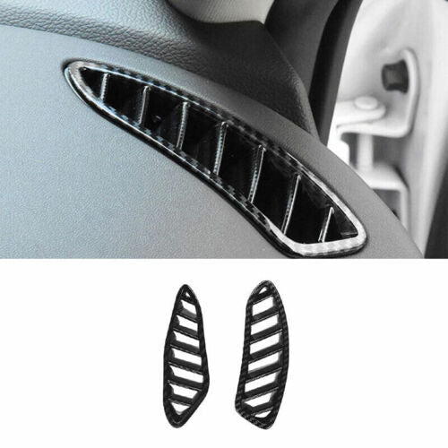 for Hyundai Sonata 2020-2023ABS Carbon Fiber Dashboard Side Air Vent Cover Trims