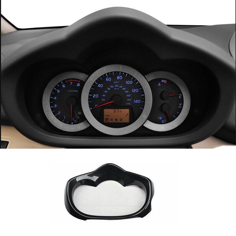 Car for Toyota RAV4 06-12 ABS Carbon Fiber Instrument Panel Frame Cover Trim 1PC