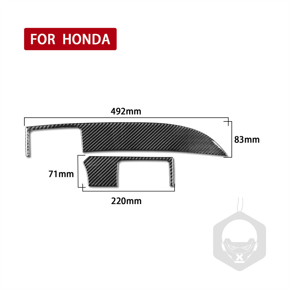 for Honda Accord 2014-17 RHD Center Console Dashboard Panel Cover Carbon Fiber¡Á2