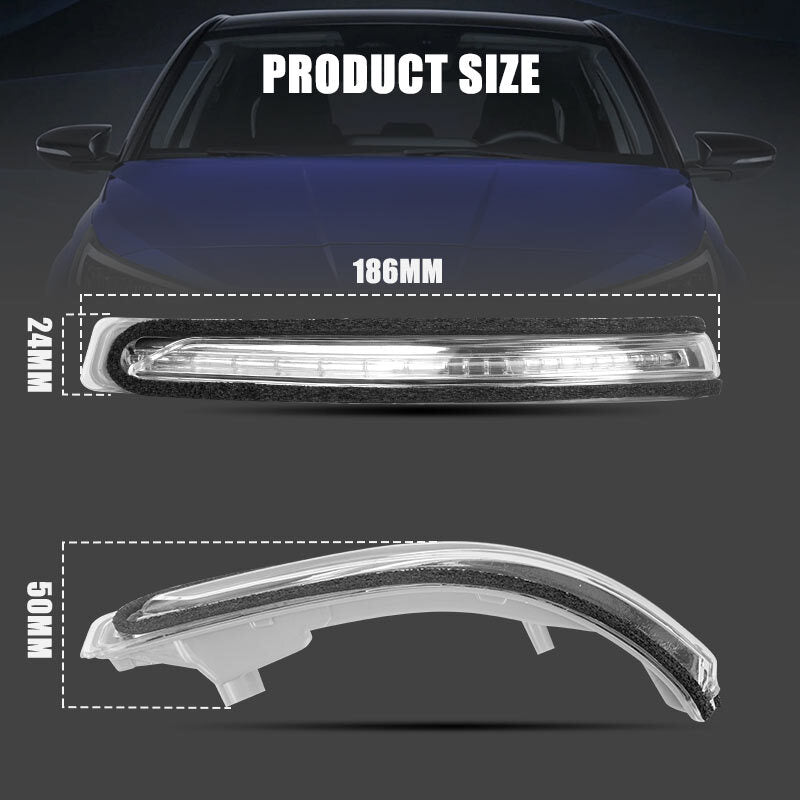 1x Right Side LED Mirror Turn Signal Indicator Light for Hyundai i20 2014-2020