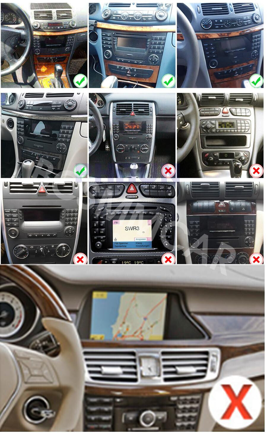 Fit for Mercedes Benz W211 E320 E350 2002 Android13 Car Stereo Radio For Carplay