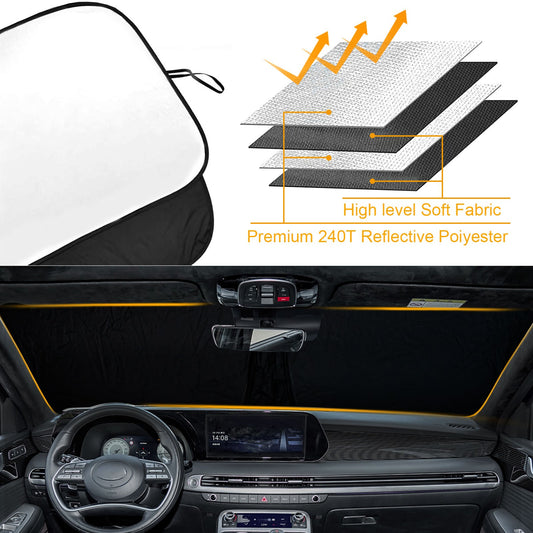 Custom for Hyundai Palisade 2020-2025 Windshield Sun Cover Sunshade Blocks UV