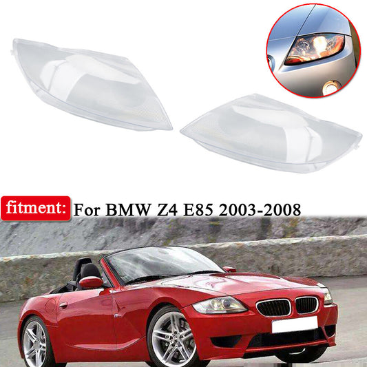 Headlight protective cover with transparent lens cap suitable for BMW Z4 E85 2003-2008 models.