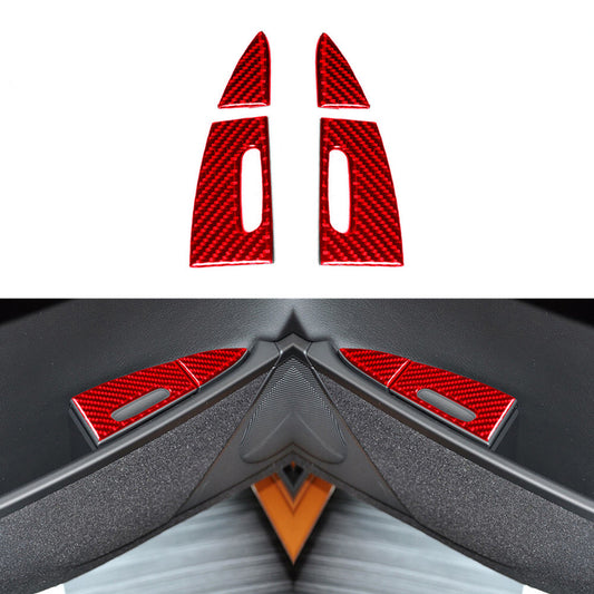 Red Carbon Fiber Rear Door Ashtray Cover Trim for Porsche for Cayenne Sport 2003-10