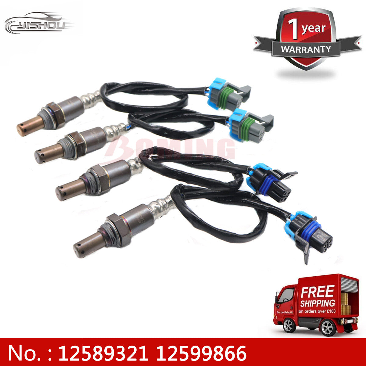 4-pack of new upstream and downstream oxygen sensors for 2006 for Chevrolet Tahoe for GMC for Yukon 5.3L
